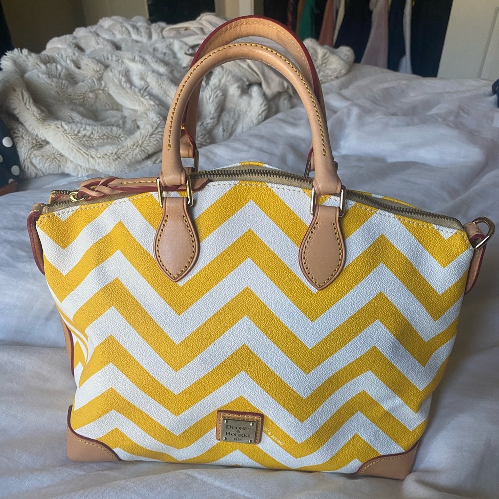 Dooney and Burke polka dot purse